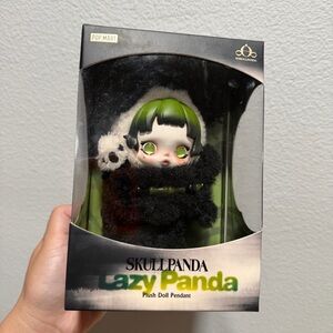 Pop Mart SKULLPANDA LAZY Panda Plush Doll Pendant LIMITED EDITION Green / Black